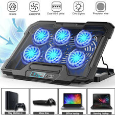 11-18 inch Laptop Cooling Pad 6/5/4 Fans Gaming Notebook Cooler LED Fan Dual USB picture