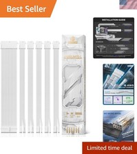 Durable 30cm Power Supply Sleeved Cable - Gold-Plated Connectors, Snow-White picture