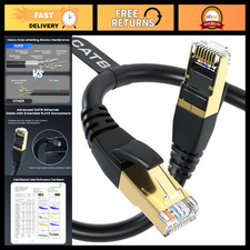 25FT Cat 8 Ethernet Cable - 40Gbps High-Speed, 2000MHz RJ45 LAN Network Cable picture