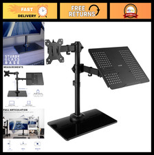 Free Standing Dual Monitor & Laptop Desk Stand, Fits 32