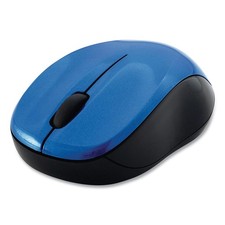 SILENT WIRELESS BLUE LED MOUSE, 2.4 GHZ FREQUENCY/32.8 FT WIRELESS RANGE, LEFT/R picture
