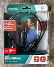 Logitech ClearChat Stereo PC Headset w Rotating Microphone Volume Mute Window.33 picture