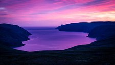 Landscape sea sunset norway cliff low Custom Gaming Mat Desk picture