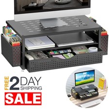 Monitor Stand With Drawer And Pen Holder Desk Organizer For Dorm Room Essentials picture