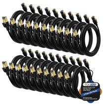 Cat 7 Ethernet Cable 2 Feet 20 Pack Multi Pack High Speed Internet Cord CAT7 ... picture