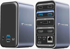 TOBENONE USB-C Docking Station Dual HDMI VGA Gigabit Ethernet USB 3.0 picture