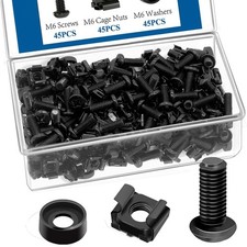45‑Pack M6 x16mm Rack Screws, Cage Nuts & Washers Server Cabinet picture