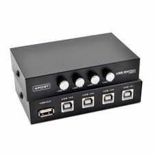 4 Port USB2.0 Manual Sharing Switch Box Printer Hub for 4 PC Keybard Scanner Cam picture