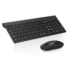 CIMETECH EASYTYPING KF10 WIRELESS KEYBOARD MOUSE COMBO SCISSOR SWITCH - BLACK picture