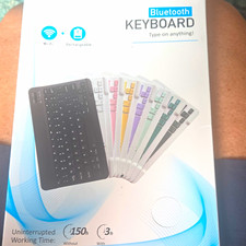 Bluetooth Multi-Device Rechargeable Keyboard, English QWERTY, Multicolor picture