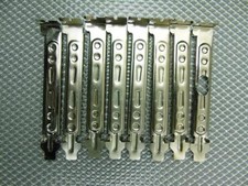 Lot of  8 - Generic PC Full Height Rear Slot Bracket Blank Chrome Plated Fancy picture