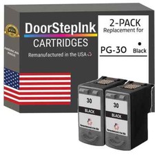 DoorStepInk Compatible Ink Cartridges for Canon PG-30 Black Twin Pack-USA picture