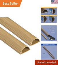 Elegant Wood-Effect Cable Cover - 39in Half Round Raceways for Easy Installation picture