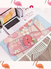 kawaii desk mat / Cute Desk Mat / Large Gaming Deak Mat / Mouse Pad picture