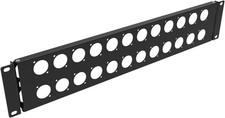 2U Hinged Blank Patch Panel with 24 D-Series Connectors Punch-Out Holes for 19 I picture