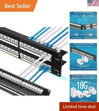 High-Speed 48 Port Cat6 Patch Panel with Toolless Termination & Detachable Bar picture
