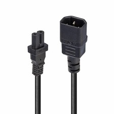 Lindy 1m IEC C14 to IEC C7 / Figure 8 Extension Power Cable, Black picture