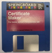 Springboard Certificate Maker for Macintosh 512KE, Plus, SE, II - Tested w/ pics picture