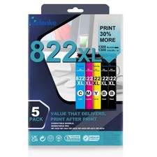 5PK 822XL Ink Cartridges For Epson W WF-4833 WF-3823 WF-4830 picture
