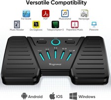 Wegrower Wireless Bluetooth Page Turner Foot Pedal Smartphones Tablets picture