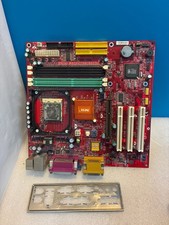 🔥 MSI MS-6769 Socket 478 ATX Motherboard Pentium 4 SiS 962LUA Red PCB IO Shield picture