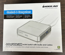 New IOGEAR 4-Port VGA USB KVM Switch with Audio and Cables GCS634U picture