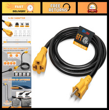 6ft 15A to 20A Power Adapter Cable, Waterproof 12AWG, NEMA 5-15P/5-20R/6-15R/6-2 picture