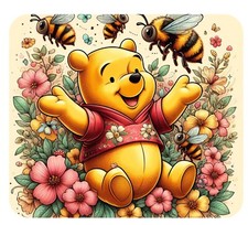 Nipichsha Sublimation Mouse Pad with Non-Slip Rubber Base - POOH BEAR picture