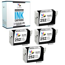 CMYi 4-Pack Replacement 252 XL Ink Cartridge for Epson Workforce WF-7610 WF-7620 picture