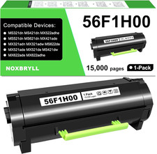 56F1H00 High-Yield Black Toner Cartridge for Lexmark MS & MX Series 15,000 Pages picture
