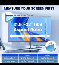 Magnetic 32 Inch Privacy Screen for Frameless Computer Monitor 16:9 Aspect Ratio picture