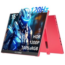 WUAWE 16 inch Portable Laptop Monitor, 100% sRGB Portable Gaming Monitor with... picture