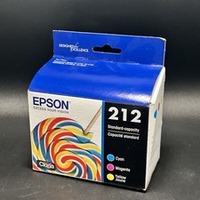 Epson 212 Genuine Color 3 Pack Ink Cartridge Cyan Magenta Yellow Exp 05/2026 picture