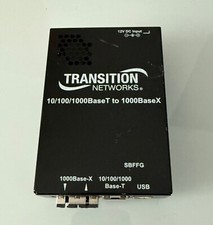 Transition Networks 10/100 Bridging SBFFG1013-105 Media Converter w power supply picture