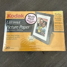 3 pk bundle Kodak Ultima Picture Paper 4x6 20-Sheet Photo High Gloss Inkjet New picture