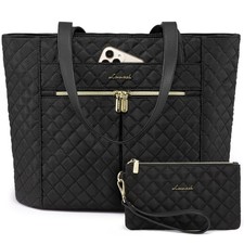 Laptop Bag for 15.6 inch,Diamond Quilted Work Tote Bags Womens Laptop Tote Co... picture