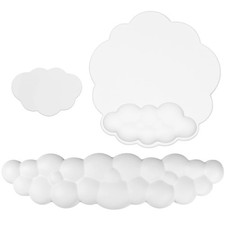 JIKIOU Cloud Mouse Pads, Exquisite Leather Pads Wrist Medium, 01white picture