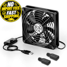 ELUTENG 120mm USB Computer Fan, 5V PC Cooling Fan with 3 Medium, Black picture