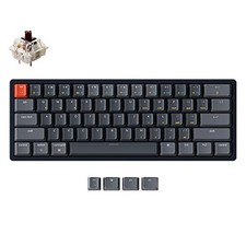 KEYCHRON K12 WIRELESS MECHANICAL KEYBOARD SWITCHES - BLACK/GRAY - Scratch & Dent picture