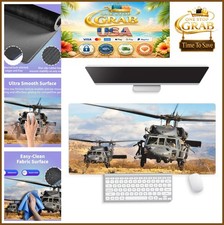Helicopter Mouse Pad Extra Large 31.5 Inch 15.8 Inch Desk Mat Non Slip Rubber picture