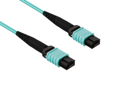 1m OM4 MPO TO MPO 12 Fibers Corning Fiber Trunk Cable Type B Multimode 50/125... picture