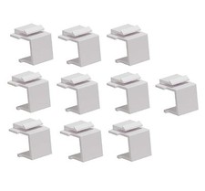 NEW 10pcs Snap-in Keystone for Wall Plate Blank Insert White picture