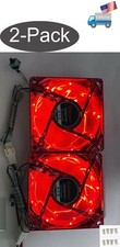 2pack: Enermax 80mm x 25mm Red LED Smart Case Cooling Fan 3pin + Thermal Control picture