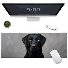 Black Lab Gaming Mouse Pad Labrador Dog Desk Mat Extended 31.5x11.8 Inch picture