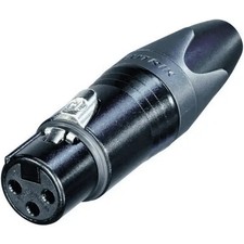 Neutrik NC3FXX-BAG XLR Connector Straight Socket Number Poles (No): 3 Black 1pc picture