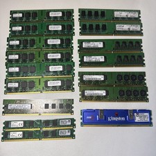 17GB LOT OF 17x 1GB DDR2 Desktop Memory PC2-3200 PC2-5300 PC2-6400 Sticks RAM picture
