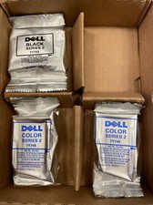 LOT OF 3 GENUINE DELL SERIES BLACK & COLOR INK CARTRIDGE picture