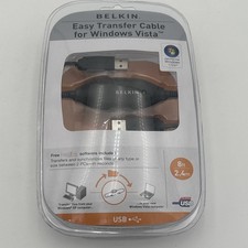 BELKIN EASY TRANSFER CABLE LAPTOP PC COMPUTER USB to USB SYNC FILES, NEW FACTORY picture
