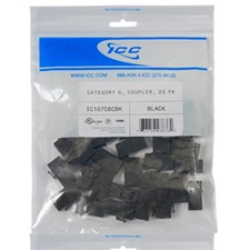 ICC Module Coupler Cat 6 25 Pk Black TDICC-IC107C6CBK Telecommunication In-line picture