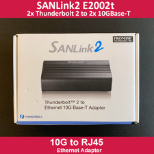 Promise SANLink2 E2002t Thunderbolt 2 to 10G Base-T RJ45 Ethernet Adapter 10GbE picture